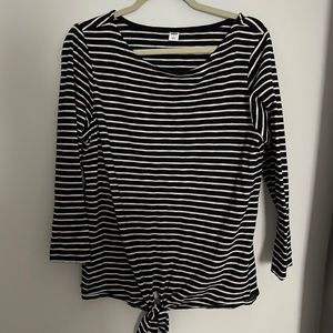 Black and white tie sweater
